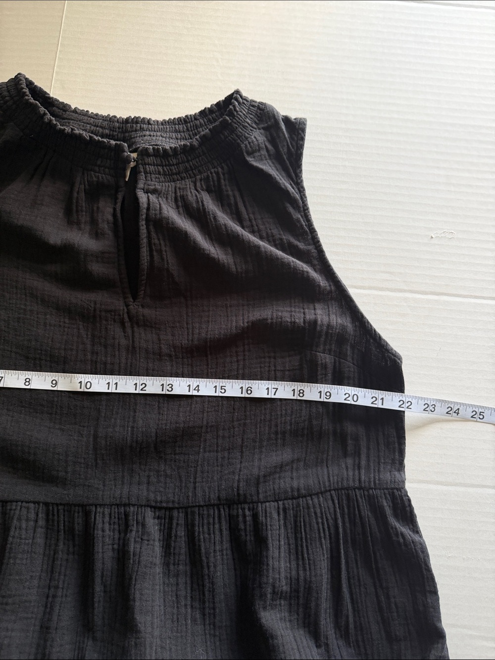 Boden Black Sleeveless Tiered Maxi Dress 14R 100% cotton - Picture 5 of 8